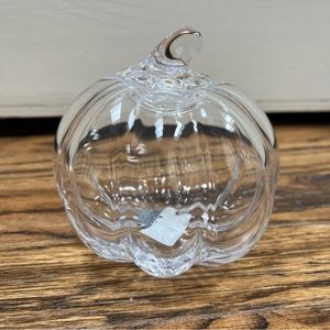 Simon Pearce Hand Blown Glass Pumpkin NWT Retails $120